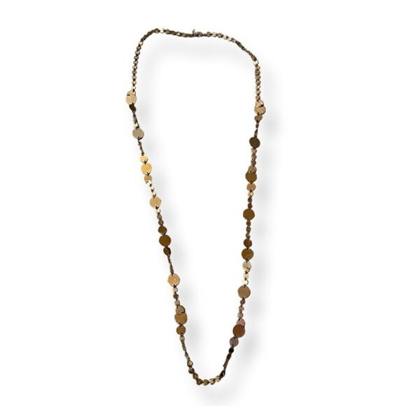 🤯5/$20🤯 Long Gold Discs Necklace - Picture 3 of 3
